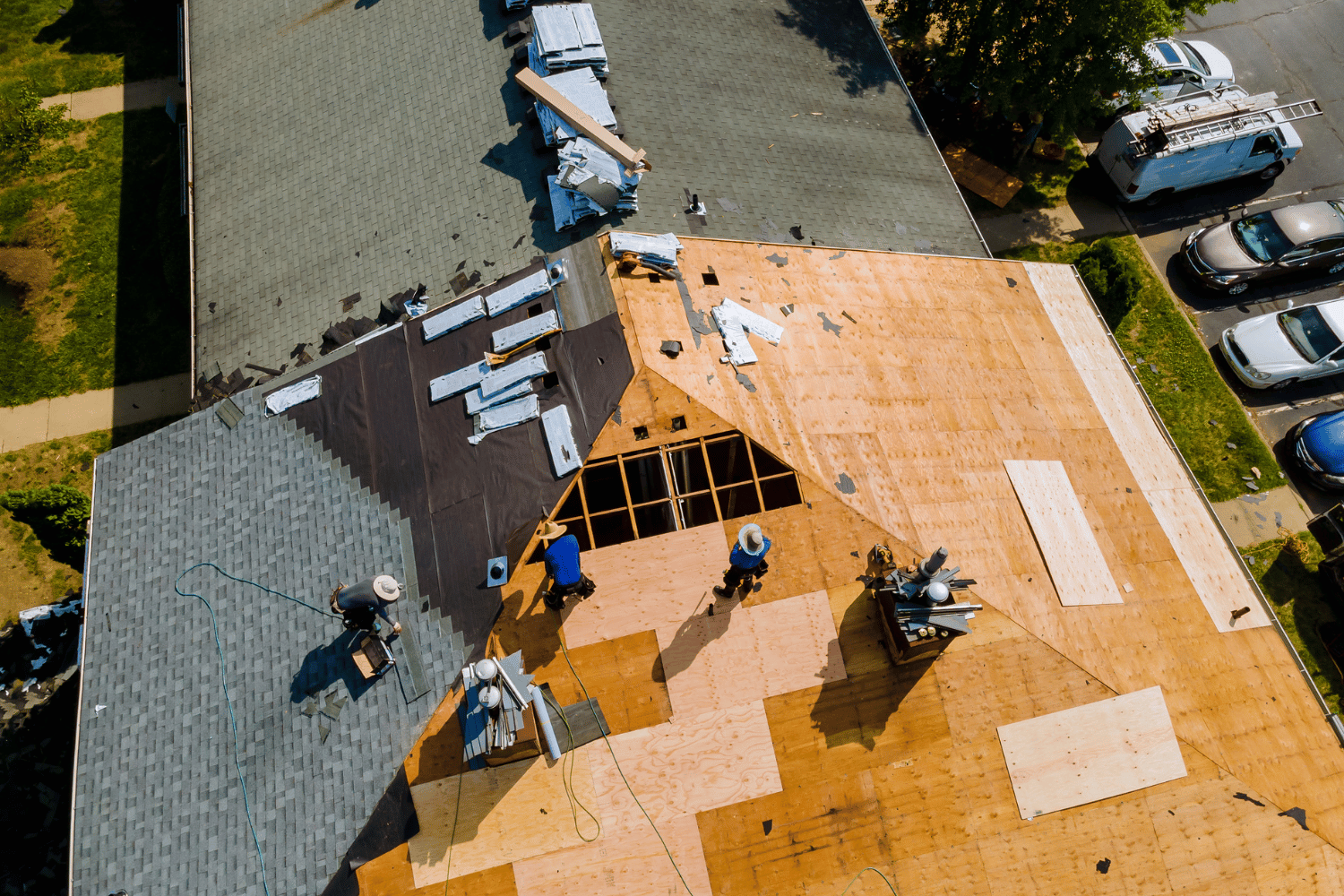 Roofing Crew working on a roof